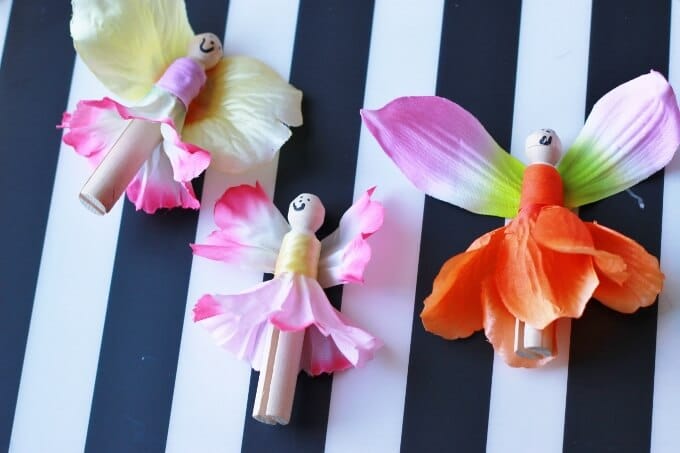 How to Make Flower Fairy Dolls from Wood Clothespins