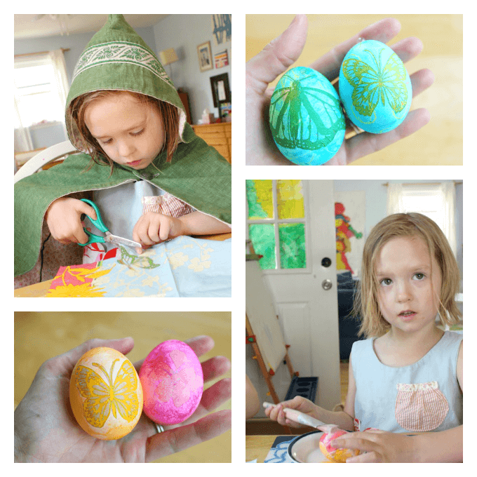 Collage Easter Eggs with Kids
