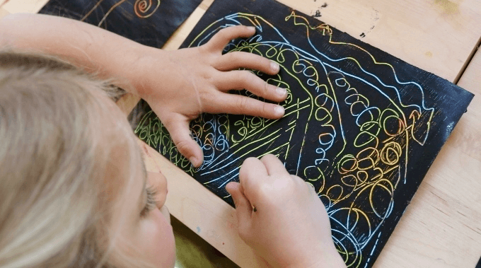 DIY Scratch Art with Kids