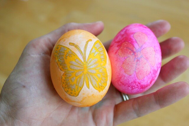 Collage Easter Eggs with Paper Napkins
