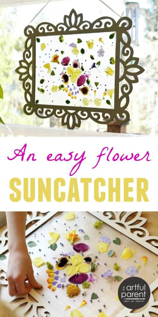 How to Make an Easy Flower Suncatcher in a Wood Frame