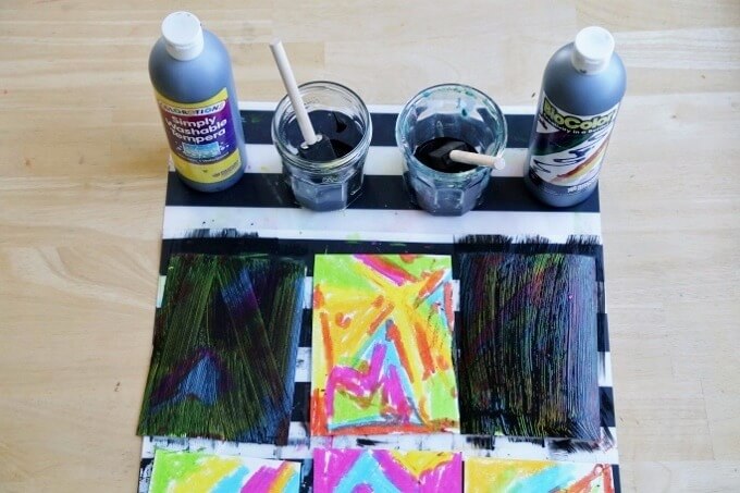 Testing Different Paint Types with DIY Scratch Art