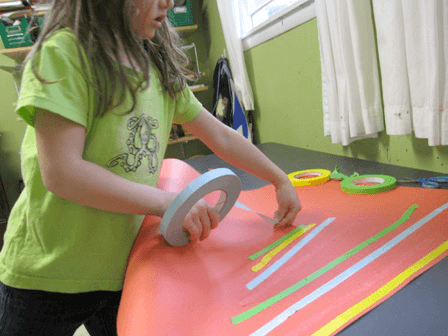 Masking Tape Art with Kids