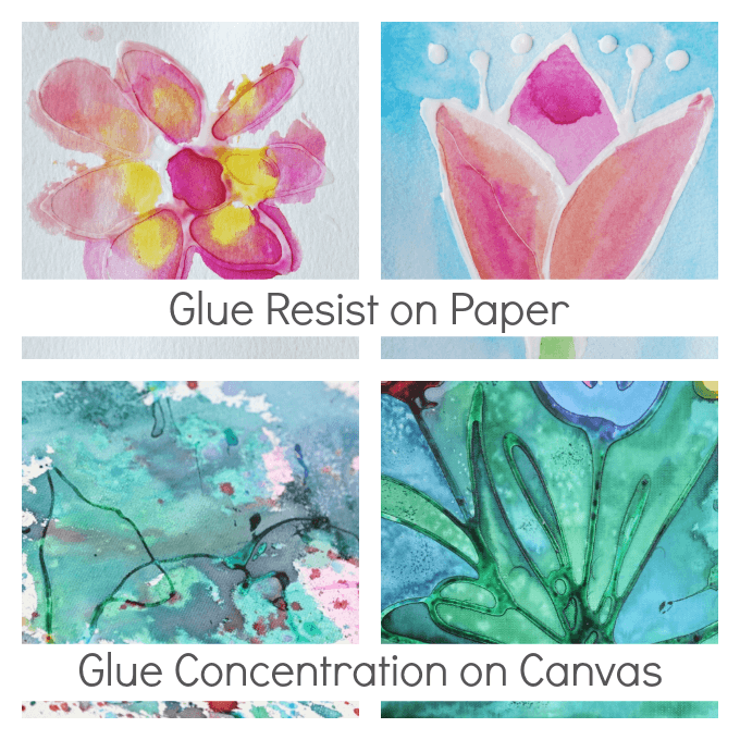 Glue Art on Paper vs Glue Art on Canvas