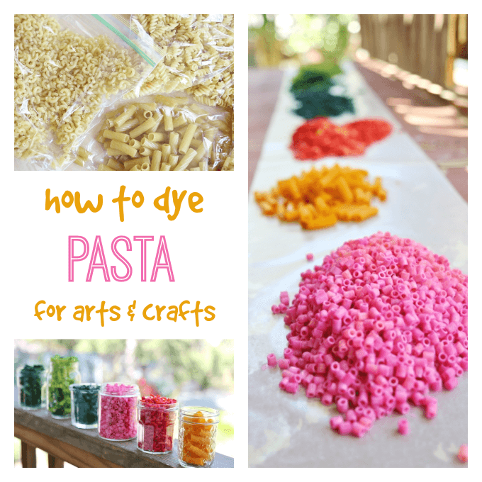 How to Dye Pasta for Arts and Crafts