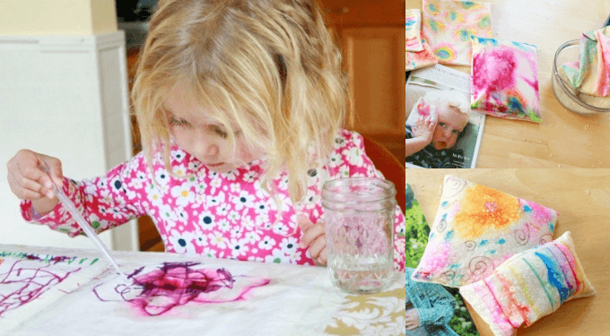 How to Make Sharpie Tie Dye Comfort Pillows with Kids