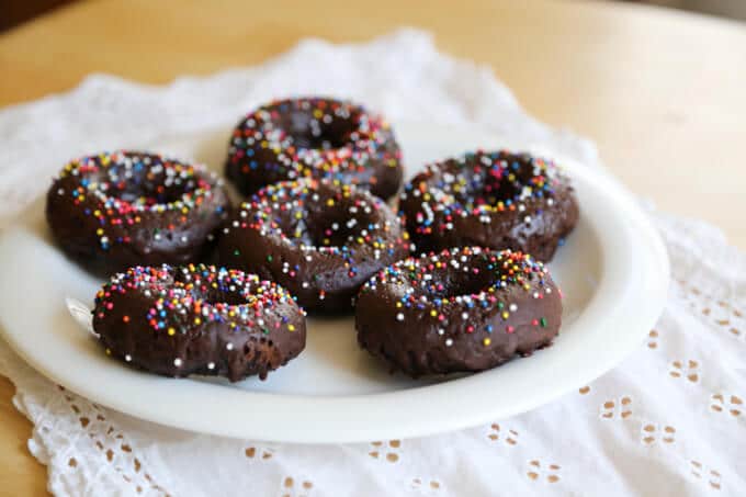 Homemade Double Chocolate Cake Doughnuts