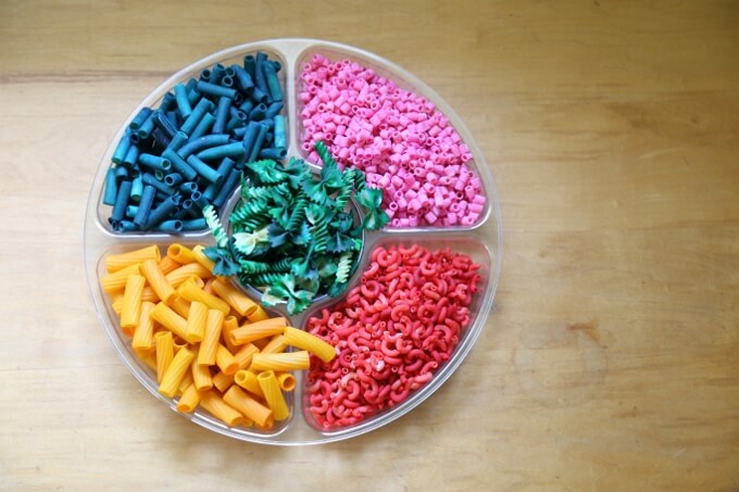 Colored Pasta for Kids Arts and Crafts