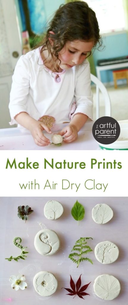 Making Nature Prints with Air Dry Clay