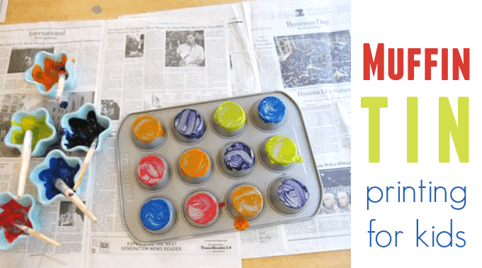 Muffin Tin Printing with Kids