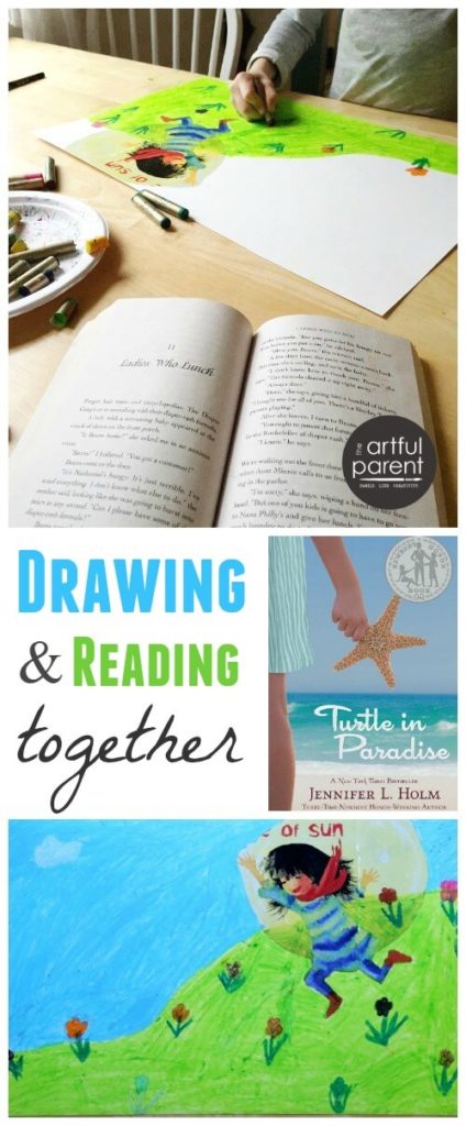 Reading Time and Drawing with Kids can go hand in hand