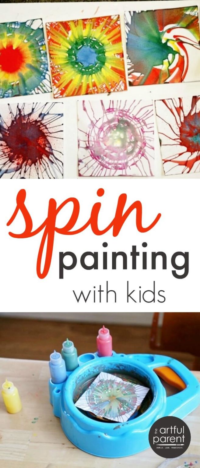 Spin Painting With Kids One Of Our All Time Favorite Kids Art Activities   Spin Painting With Kids 4 657x1536 