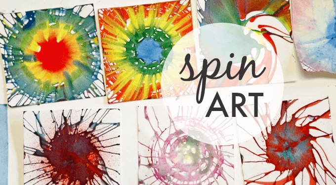 Spin Painting avec des enfants