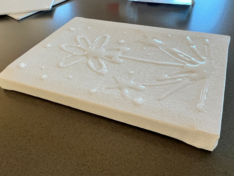 How to do Glue Resist Painting on Canvas
