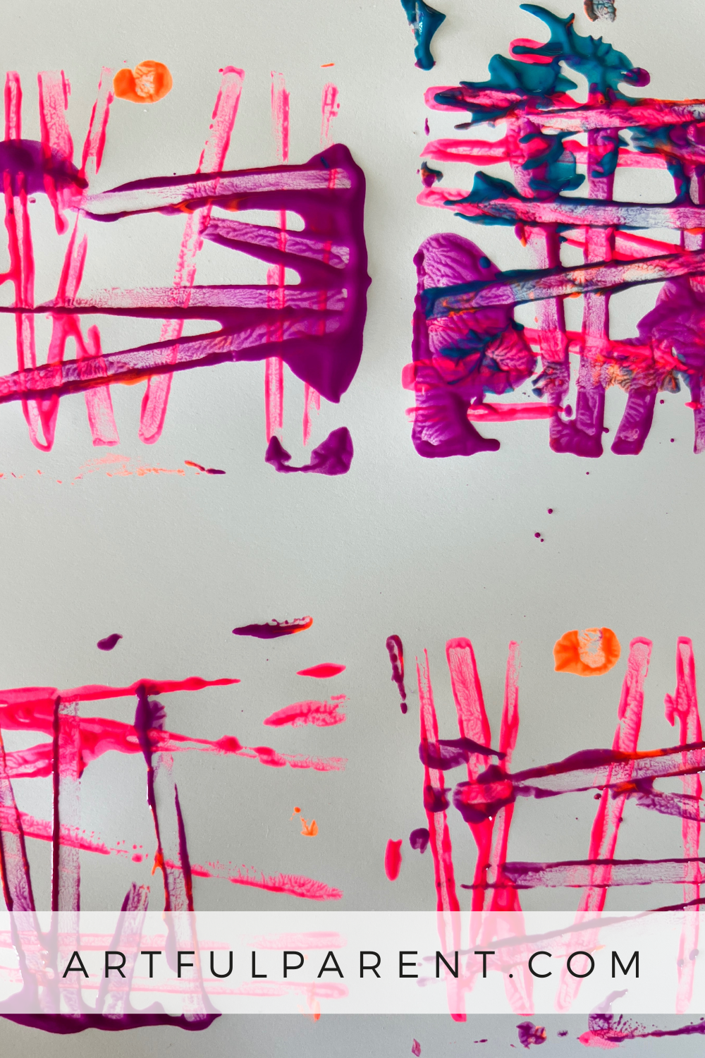 Rubber Band Printing with Kids