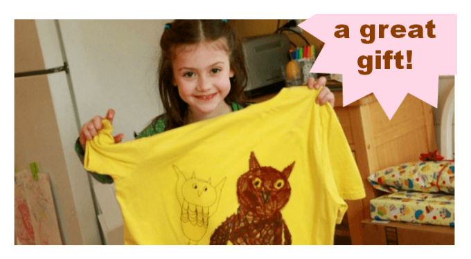 Handmade Mothers Day Gift Ideas - A Tshirt with Childs Art