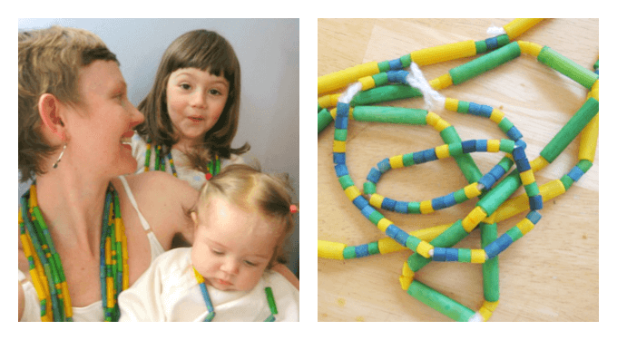 Handmade Mothers Day Gift Ideas - DIY Pasta Necklaces