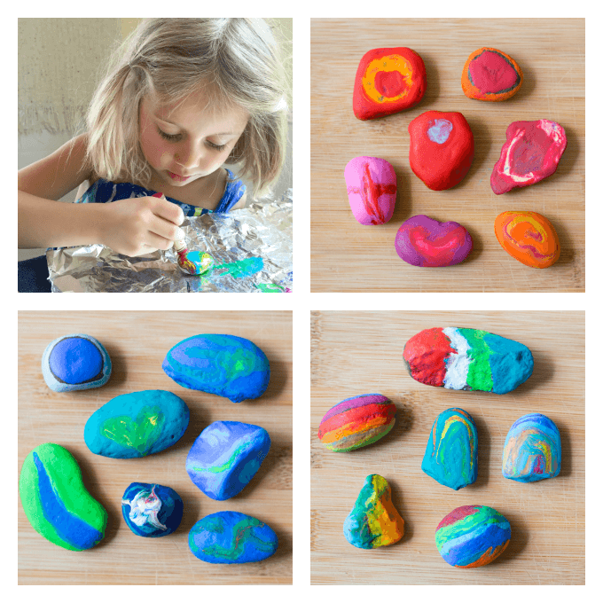 How to Make Melted Crayon Rock Art