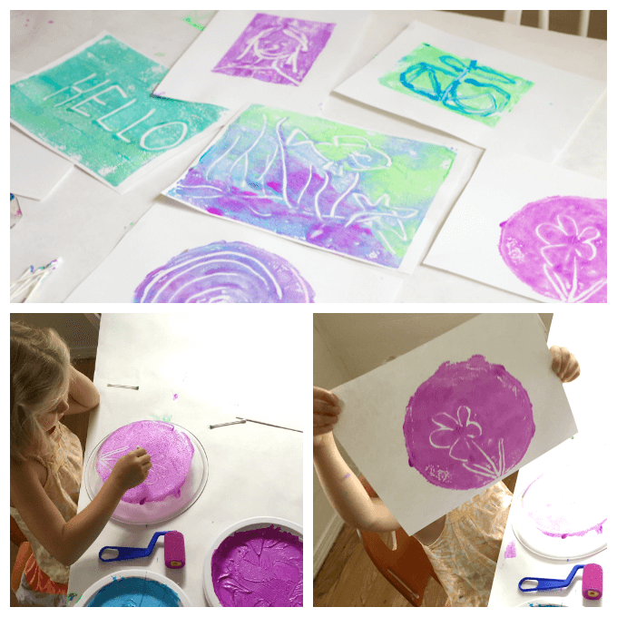 Monoprinting with Kids the Easy Way