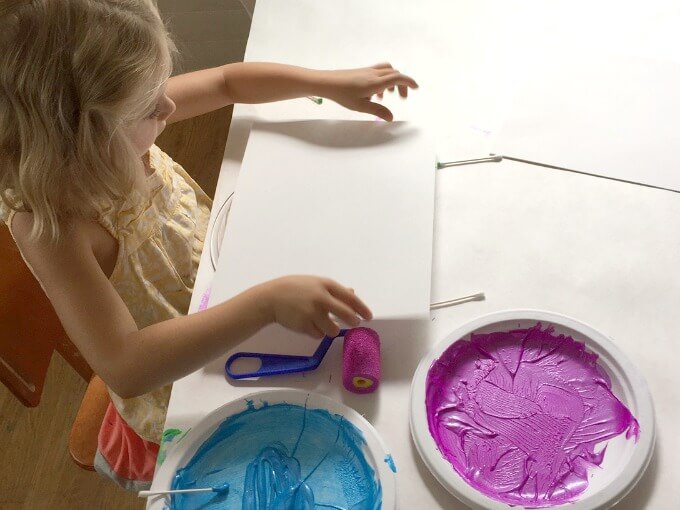Monoprinting with Kids the Easy Way - Making the Print