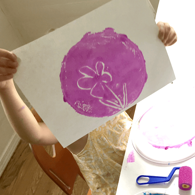 Monoprinting with Kids the Easy Way