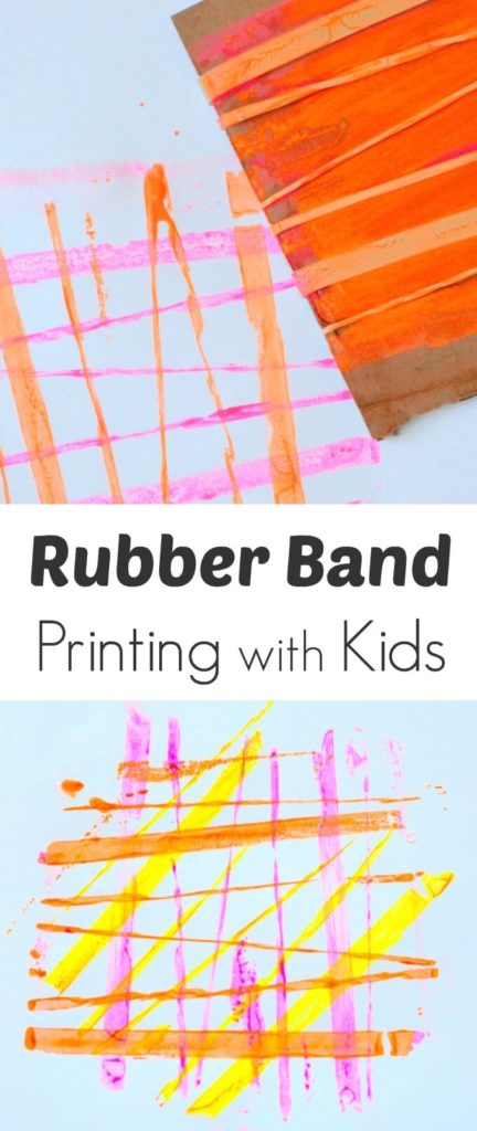 Rubber Band Printing with Kids