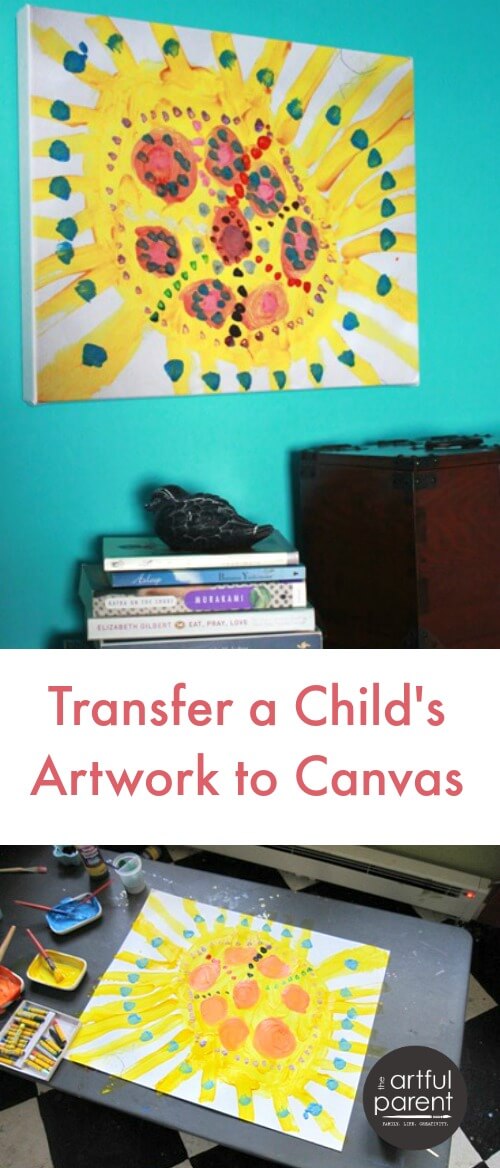 Transfer Childs Artwork to Canvas