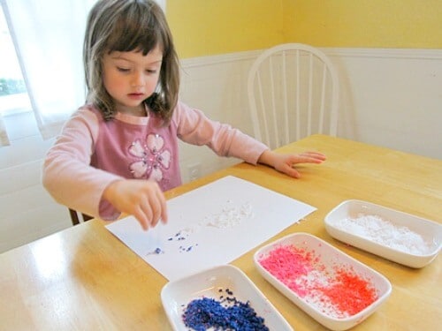 Wax Resist Painting with Kids