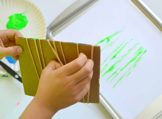 Rubber Band Printing for Kids