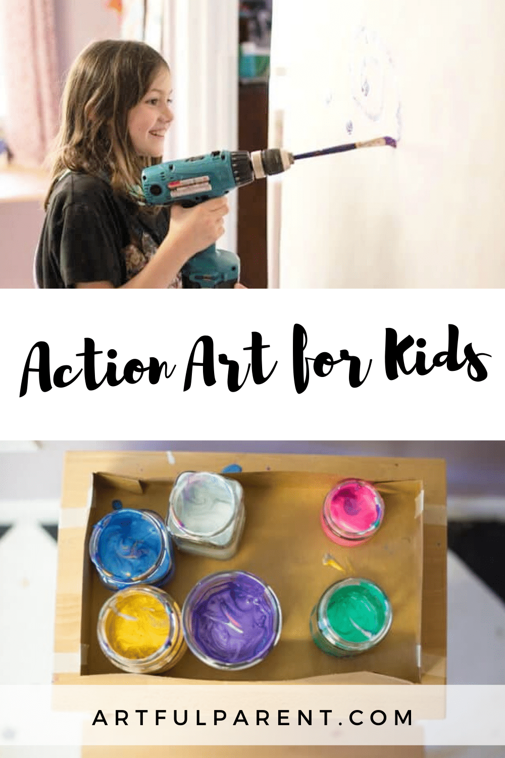Action Art for Kids: Try Painting with a Drill & Brush!