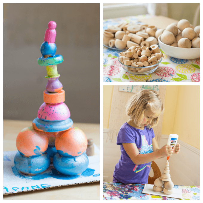 Easy Wood Sculptures with Kids