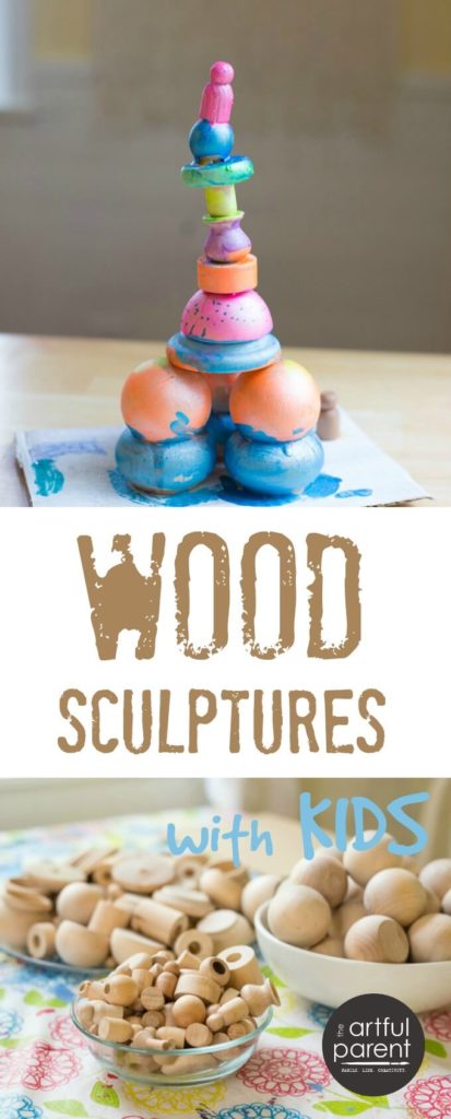 How to Make Easy Wood Sculptures with Kids Using Wood Bits and Scrap Wood