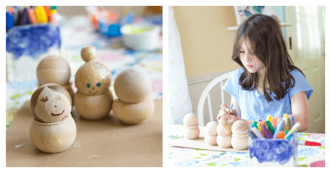 How to Make Simple Wood People Sculptures with Kids