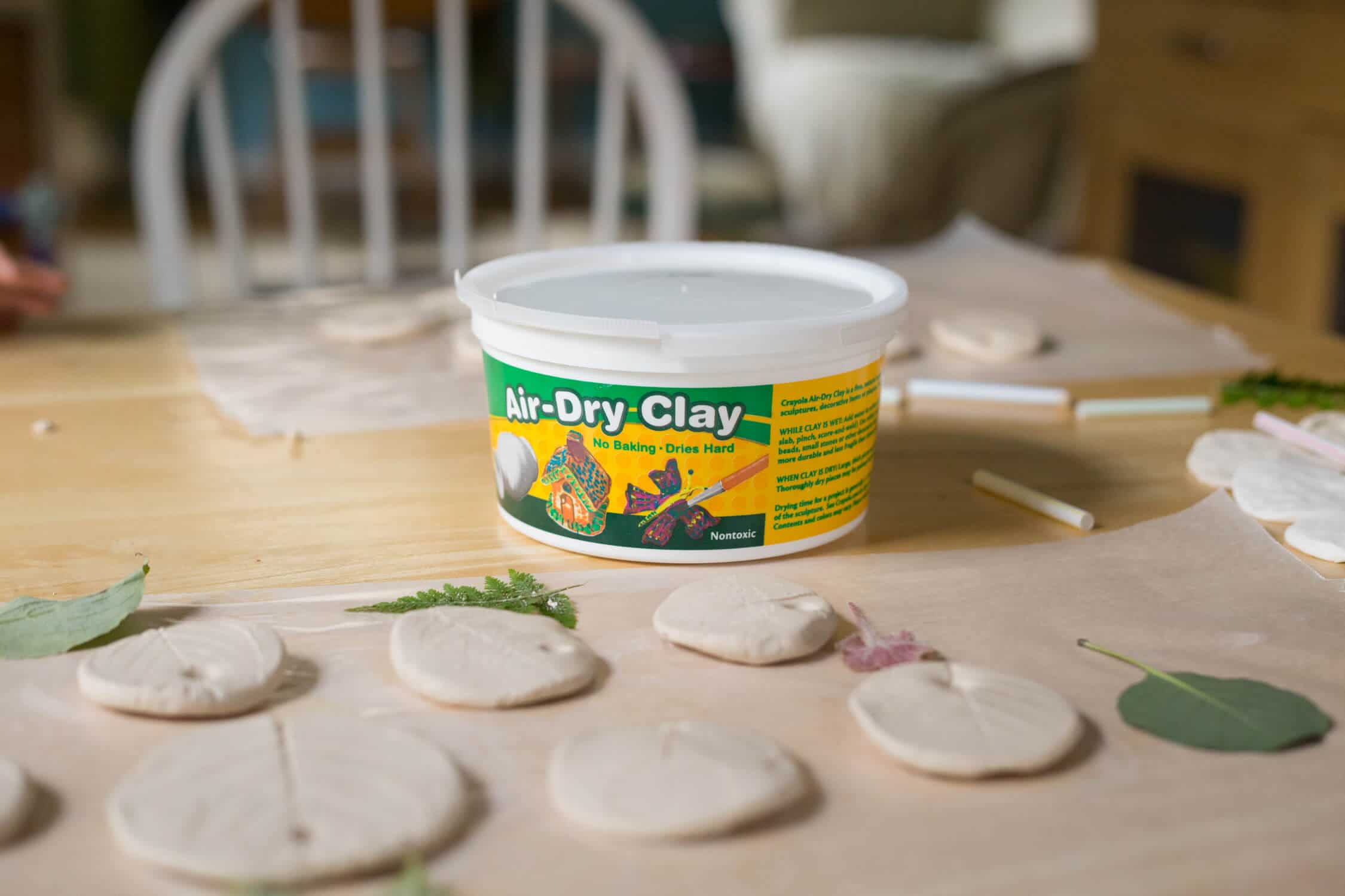 Air Dry Clay for clay leaf prints