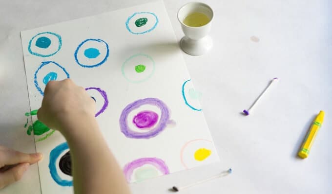 Easy Oil Pastel Watercolor Project for Kids - The Kindergarten