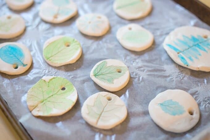 Painted Clay Leaf Prints