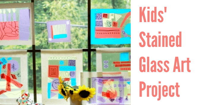 Stained Glass Art Project for Kids with Index Dividers