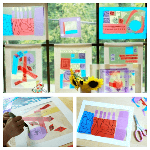 Stained Glass Art Project for Kids with Index Dividers