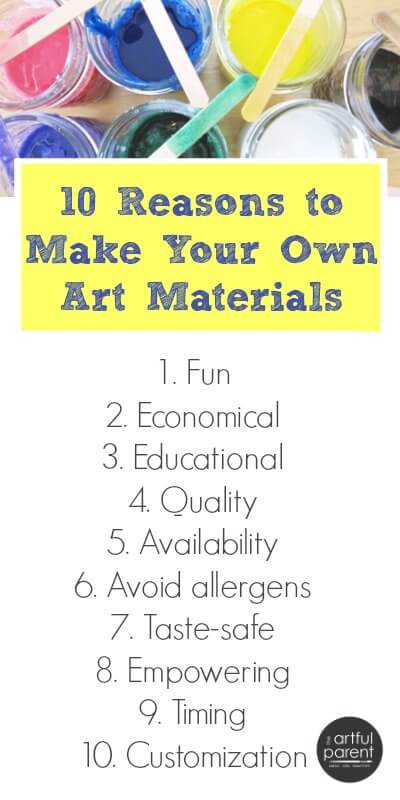 10 Reasons to Make Your Own Art Materials for Kids Art