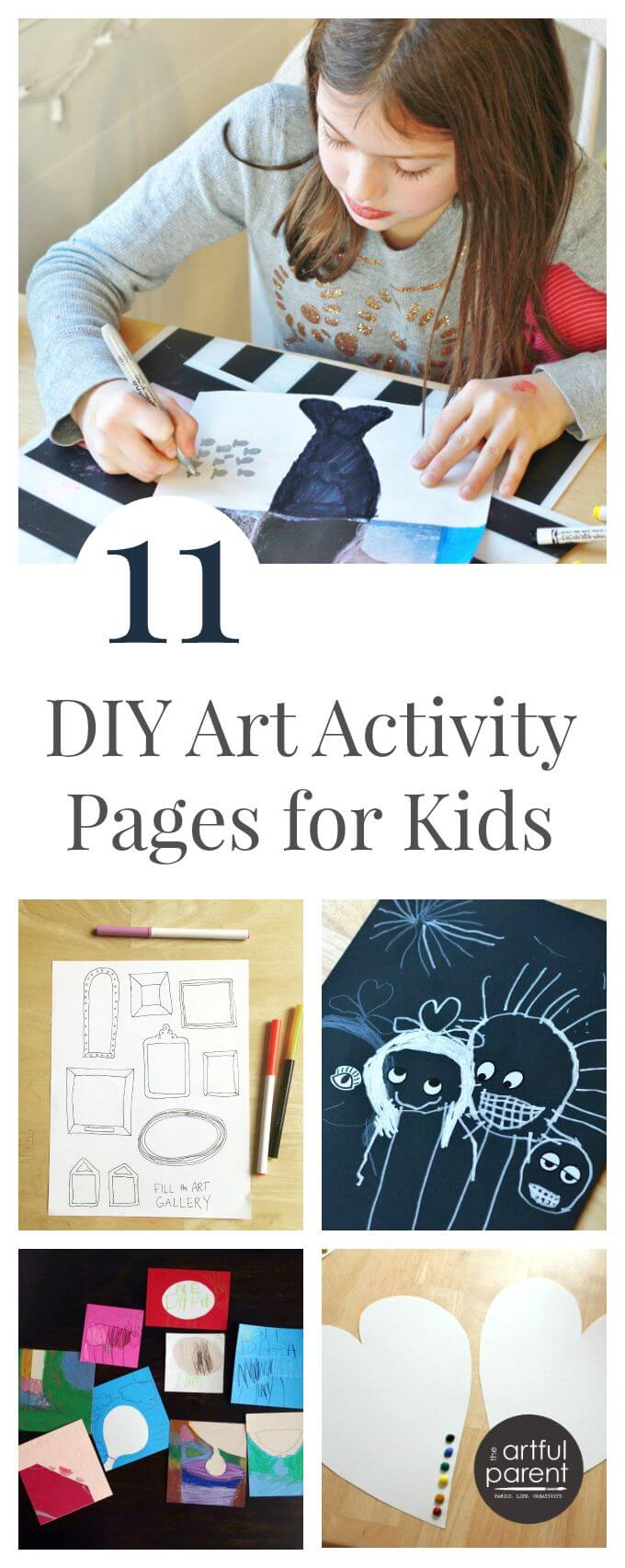 11 Art Activity Pages You Can Make Yourself to Encourage Kids Creativity