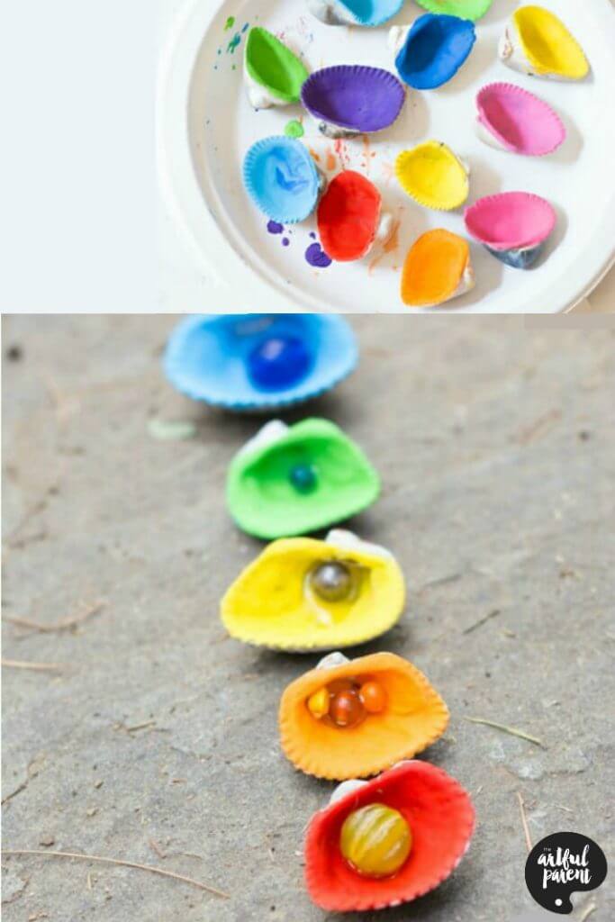 How to make melted crayon sea shells