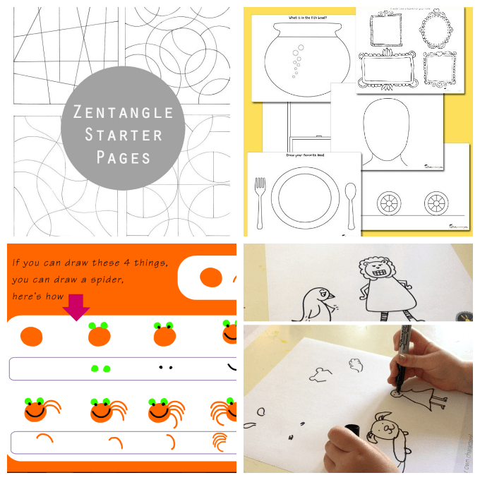 More Printable Art Activity Pages for Kids