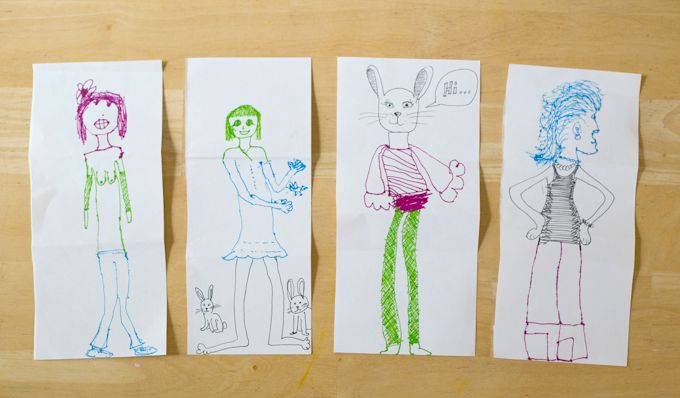 Playing the Combination Man Drawing Game with Kids