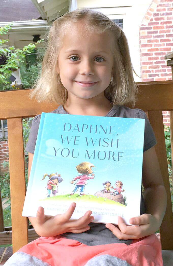 A personalized book that pairs the child's name with big wishes.