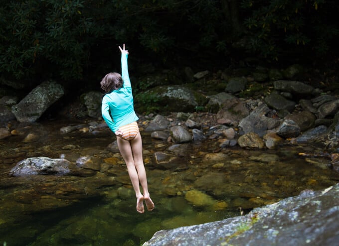 Swimming at East Fork Pigeon River