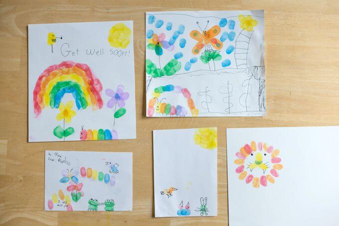 Kids Fingerprint Art Examples