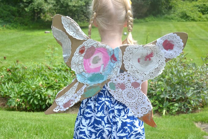 How to Make Fairy Wings - trying them on