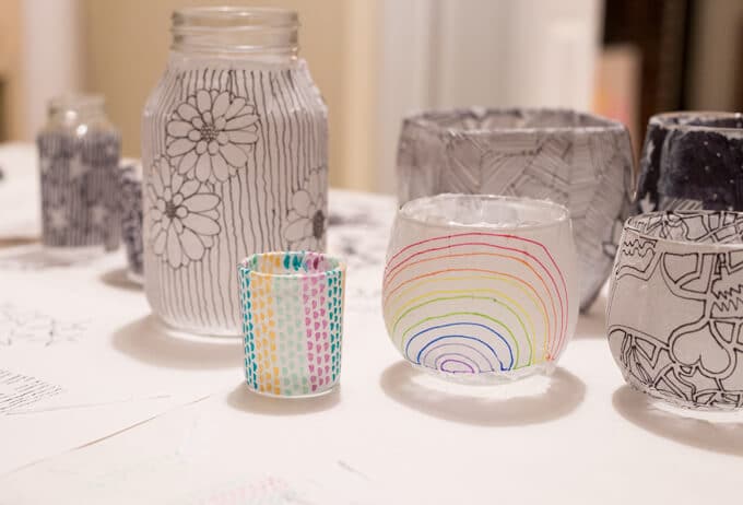 DIY Tissue Paper Lanterns we Made at Mama's Craft Night
