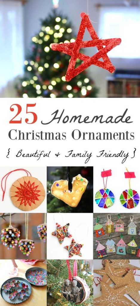 25 Homemade Christmas Ornaments the Whole Family Can Make