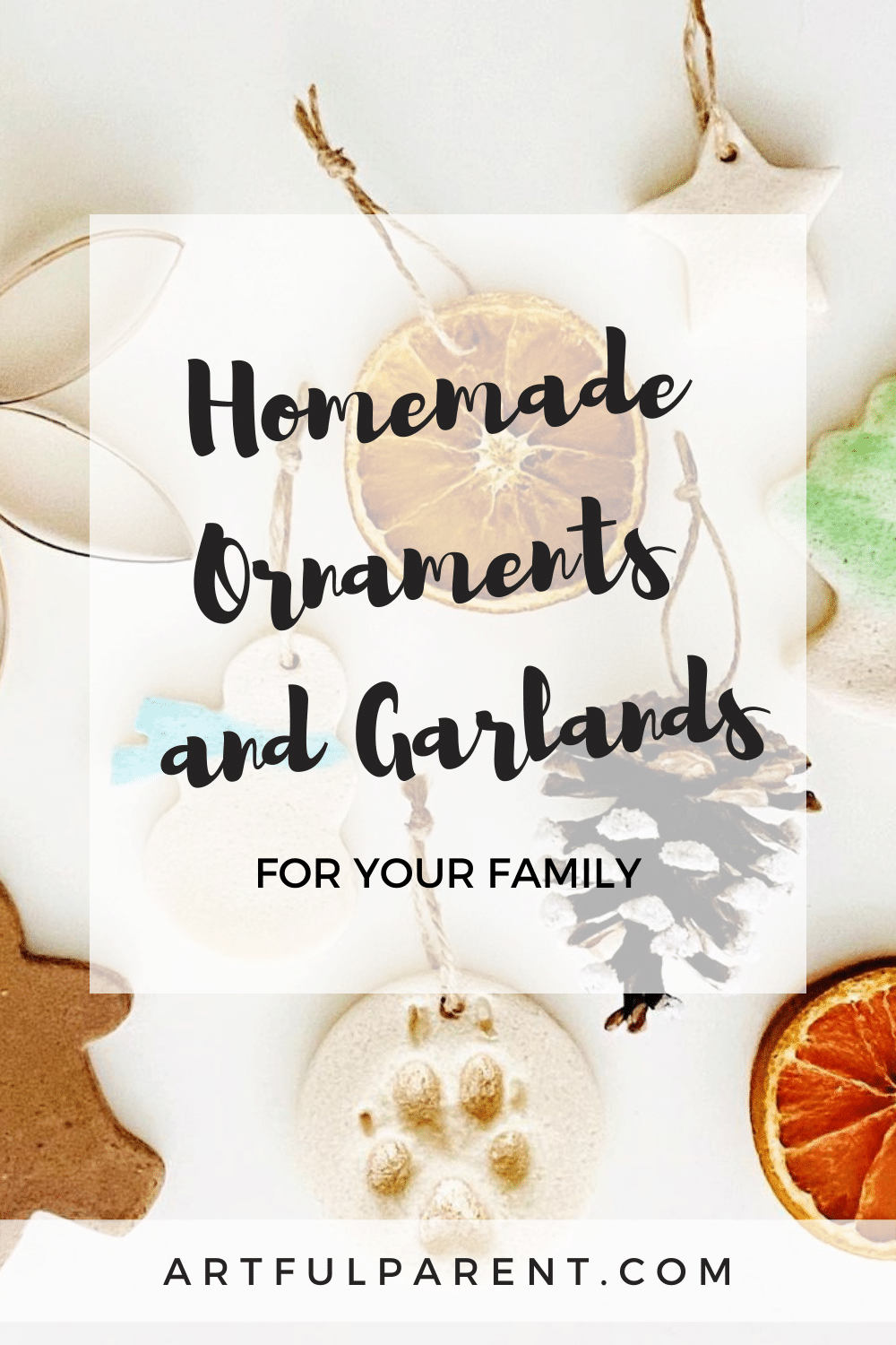 20 Homemade Christmas Ornaments + Garlands for Your Family